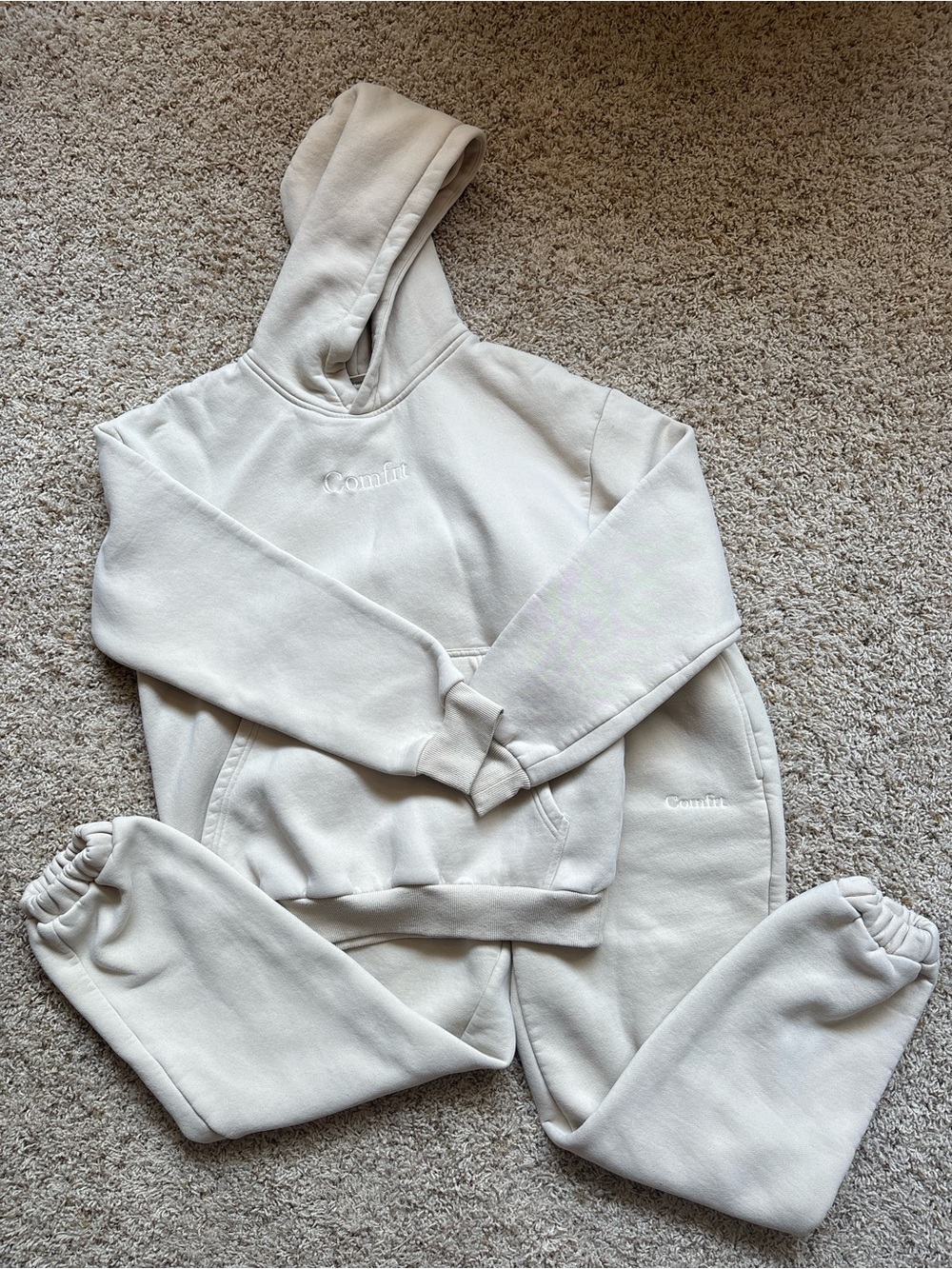 Comfrt Sweat Set Womens Hoodie Jogger Pants Oversized Loungewear Small